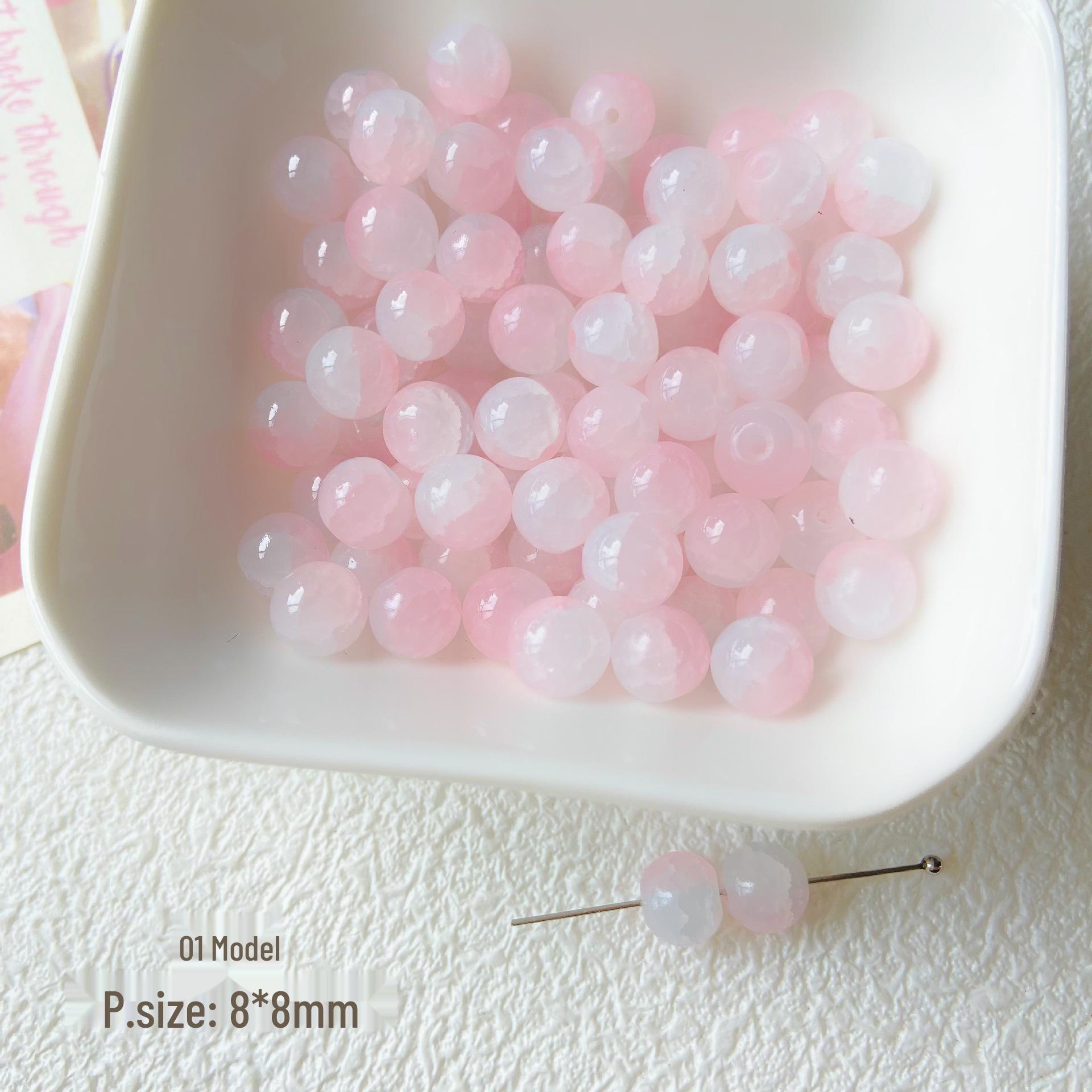 Konggu Ji 8 мм Бусины из дробленого жадеитового стекла для изготовления браслетов, ожерелий и ювелирных аксессуаров своими руками