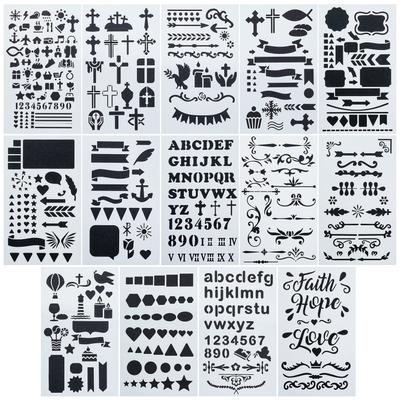 Pen Bible Journaling Stencil X 7 14 Plastic Stencils for Planners and Journals Mr. - Set, 4.2 Inch, Sheets,
