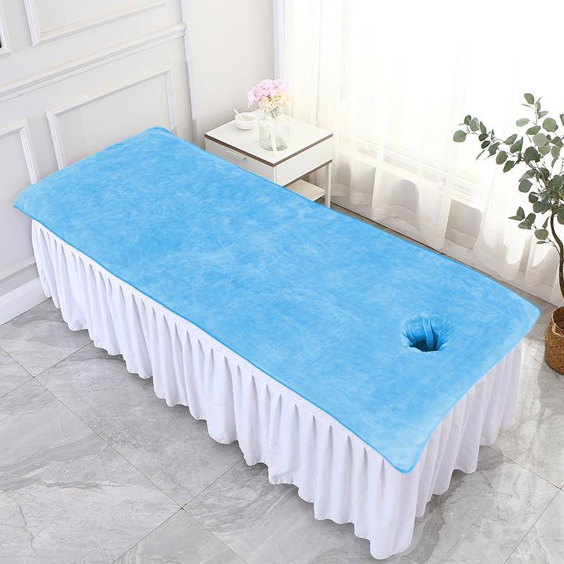 80x190cm Massage Sheet with Holes Absorbent Spa Sheet Large Microfiber Bath Towel for Beauty Salon Beauty Salon Supplies