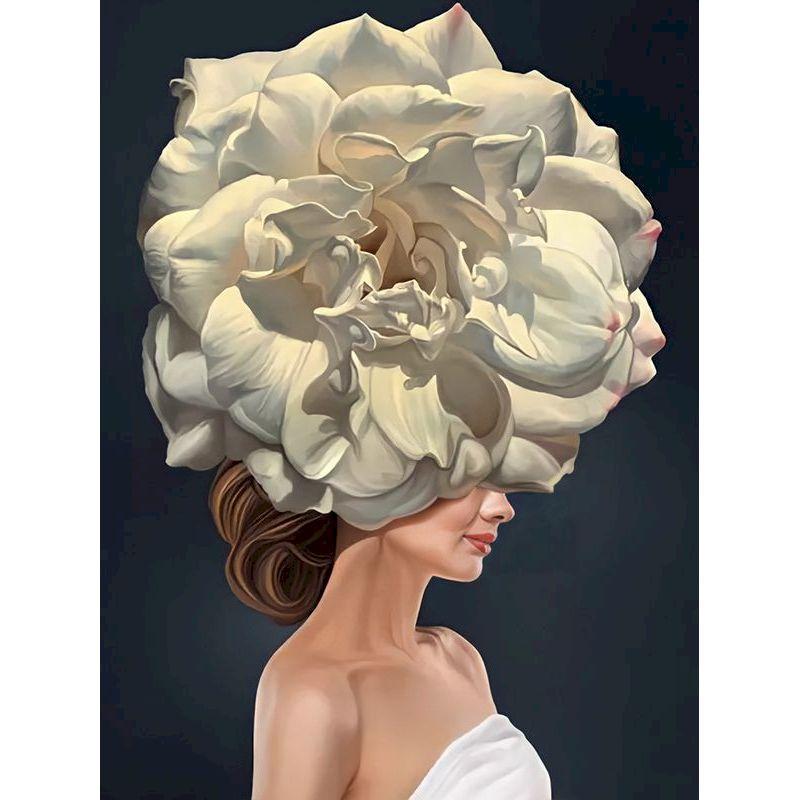 

5D DIY Полный круглый дрель Алмазная вышивка Портрет Ремесло Алмазная картина Цветок Алмазная мозаика Девушка Handmad Full Round 20x30CM