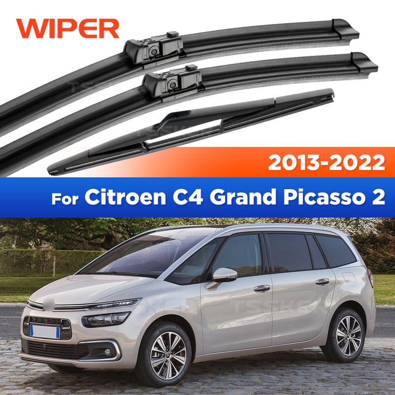 Front & Rear Wiper For Citroen C4 Grand Picasso 2 2013- 2014 2015 Wiper Blades Windshield Windscreen Window Brushes 30"30"12