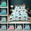 Simple And Fresh Three-Piece Cartoon Sail Kit Quilt Cover Bedding Tide