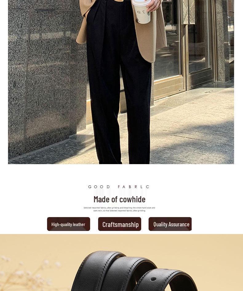 Women's Trendy Cowhide Jeans Belt - 2025 Elegant, Versatile Decorative Waistband