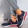Flat Mixeds Colour Mesh Women Sneaker 2024 New Round Head Lace Up Casual Shoes for Women Lightweight Comfortable Running Shoes