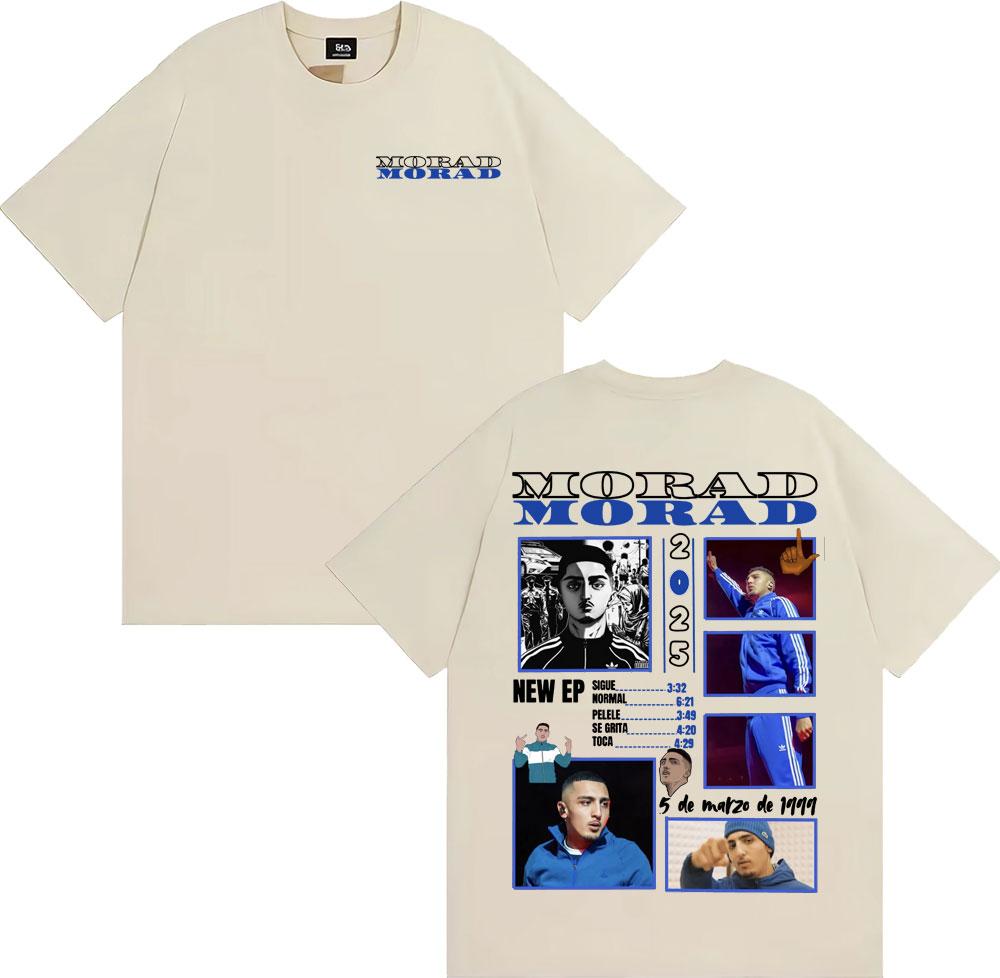 Rapper Morad MDLR 2025 Tour Graphic T Shirts Men's Fashion Hip Hop Pop Streetwear T-shirt Unisex Casual Cotton Oversized T Shirt