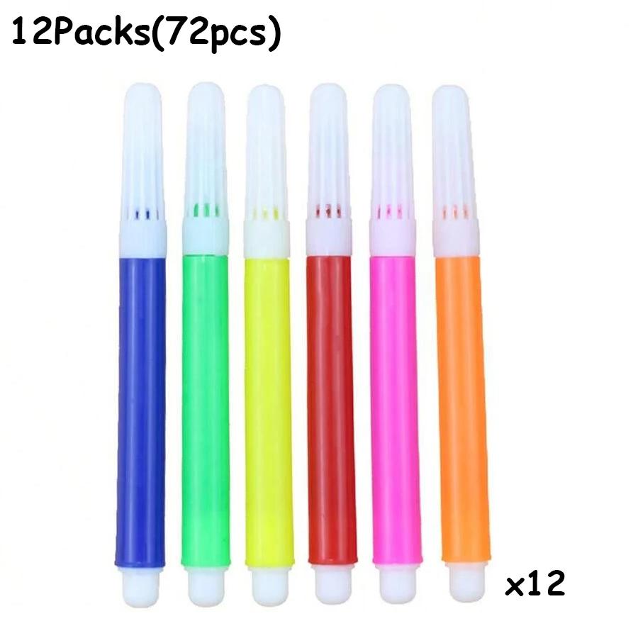 4-24Packs 6-Color Watercolor Pens Mini Drawing Marker Suitable for Non-woven Graffiti Bag Painting Art Stationery Accessories