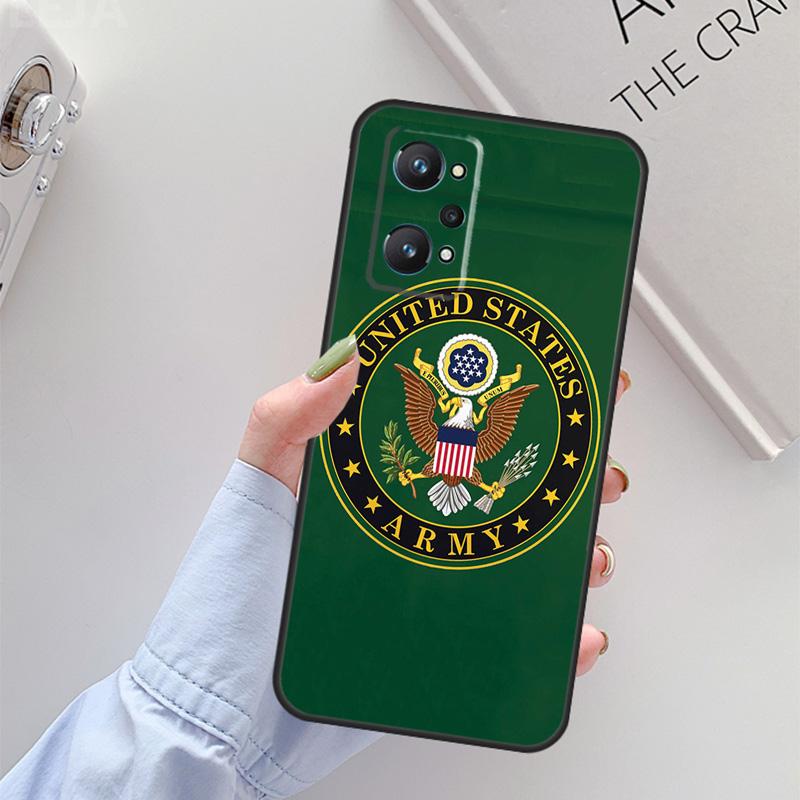 U.S Army Flag For Realme 14 12 10 11 13 Pro Plus GT 6 6T 5 GT7 Pro C61 C55 C51 C21Y C25S C67 C75 C53 Case