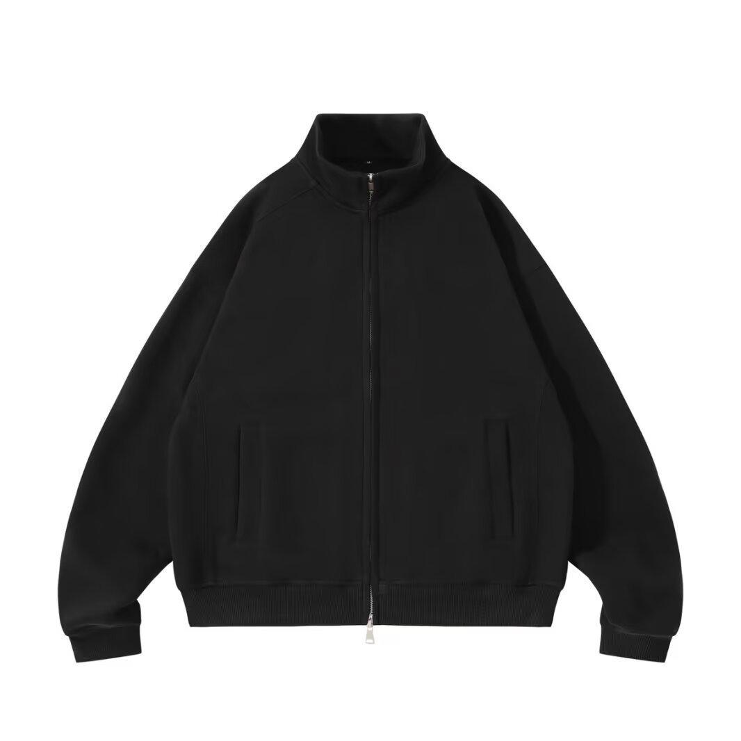 

Men s Trendy Stand Collar Zipper Hoodie: Autumn/Winter Fashion Loose Fit Cardigan Jacket. 2XL чорний