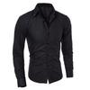 Fashion Casual Solid Color Long Sleeve Men Shirt With Soft Slim Fit Design