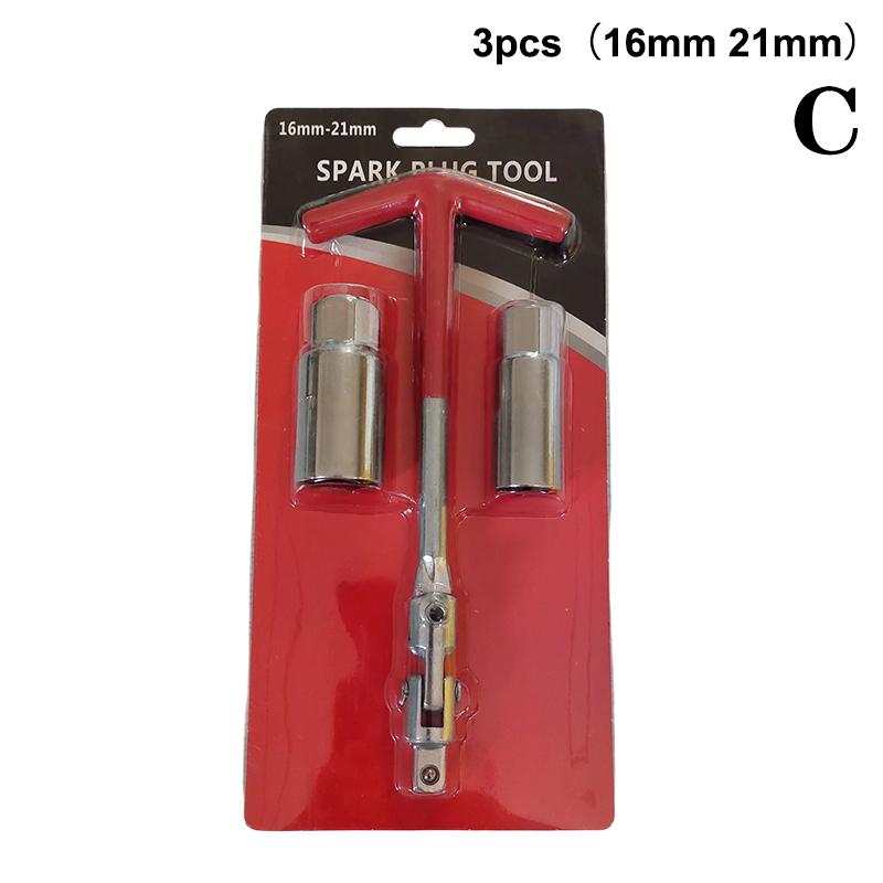 

Spark Plug Sleeve T-Shape 14/16/18/21Mm Auto Motorcycle Spark Plug Removal Tools 3/4/5Pcs Auto Repair Tool Set Removal Tool C