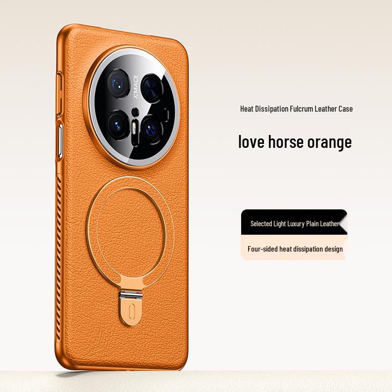 Huawei Mate70 Pro Magnetic Leather Case with Heat Dissipation and Stand Function