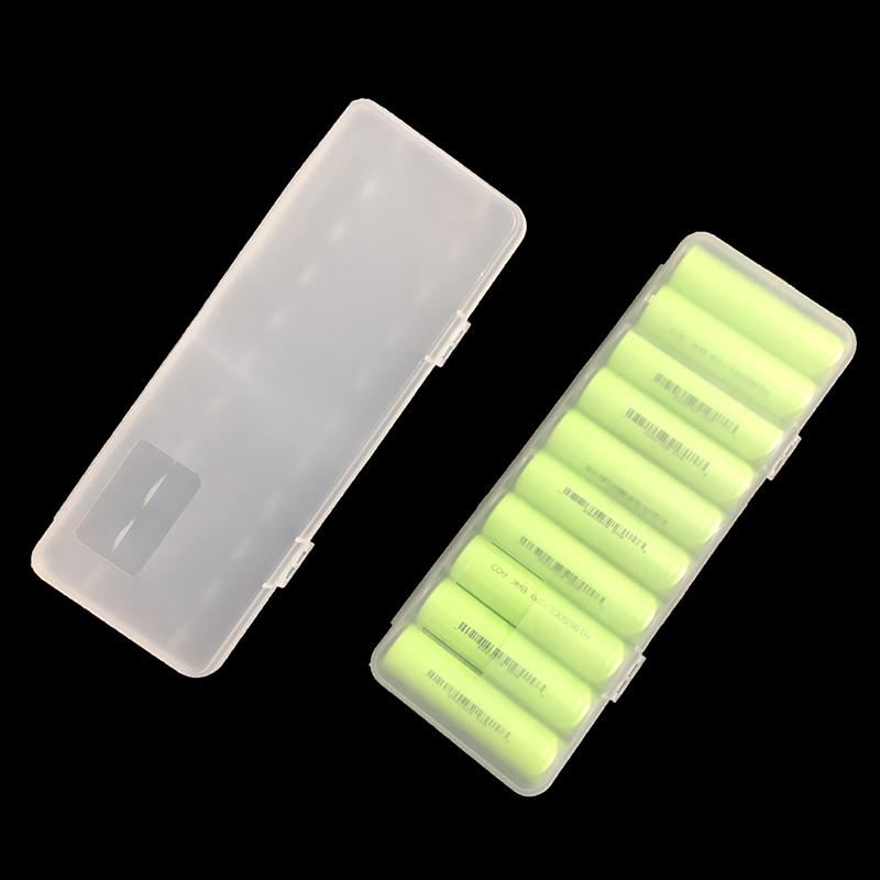 10 Slots Transparent Plastic Battery Storage Box Hard Container Holder Case For Aaa/Aa/18650 Battery Organizer Accessories 1Pc