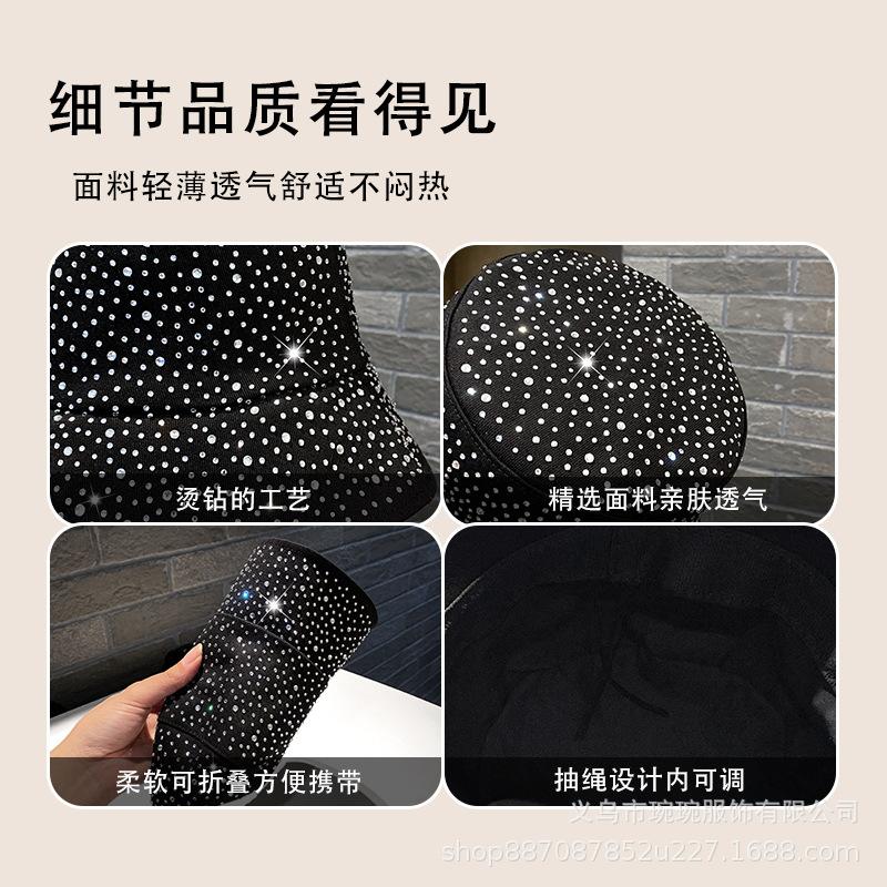 Autumn New Gypsy Fisherman Hat Children's Fashion Hot Diamond Foldable Shade Basin Hat Outdoor Leisure Shade Hat