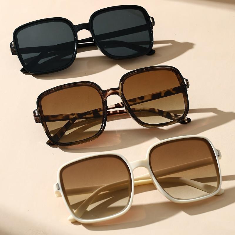 

3pcs Fashion Square Oversized Sunglasses for Women Vintage Big Frame UV Protection Sun Glasses Shades Ladies Classic Eyewear