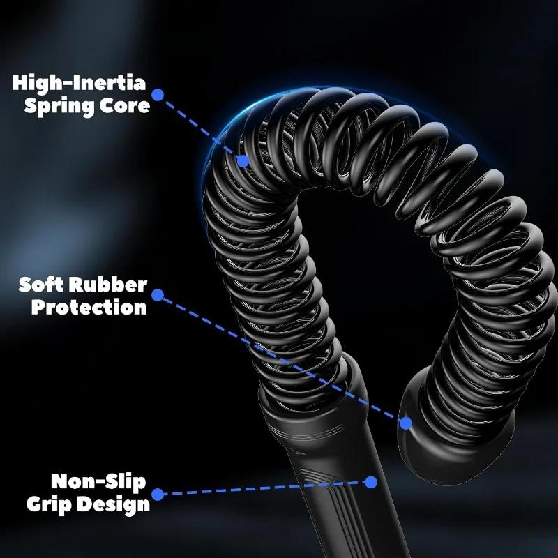 2pcs Cordless Battle Rope Multifunctional Power Training System Arm Strength Home Gym Equipment for Full Body Workout Unisex