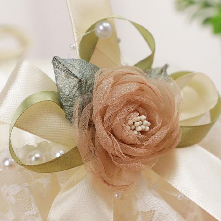 Delicate Wedding Flower Girl Basket with Lace Flowers Roses Ig Popular for Party