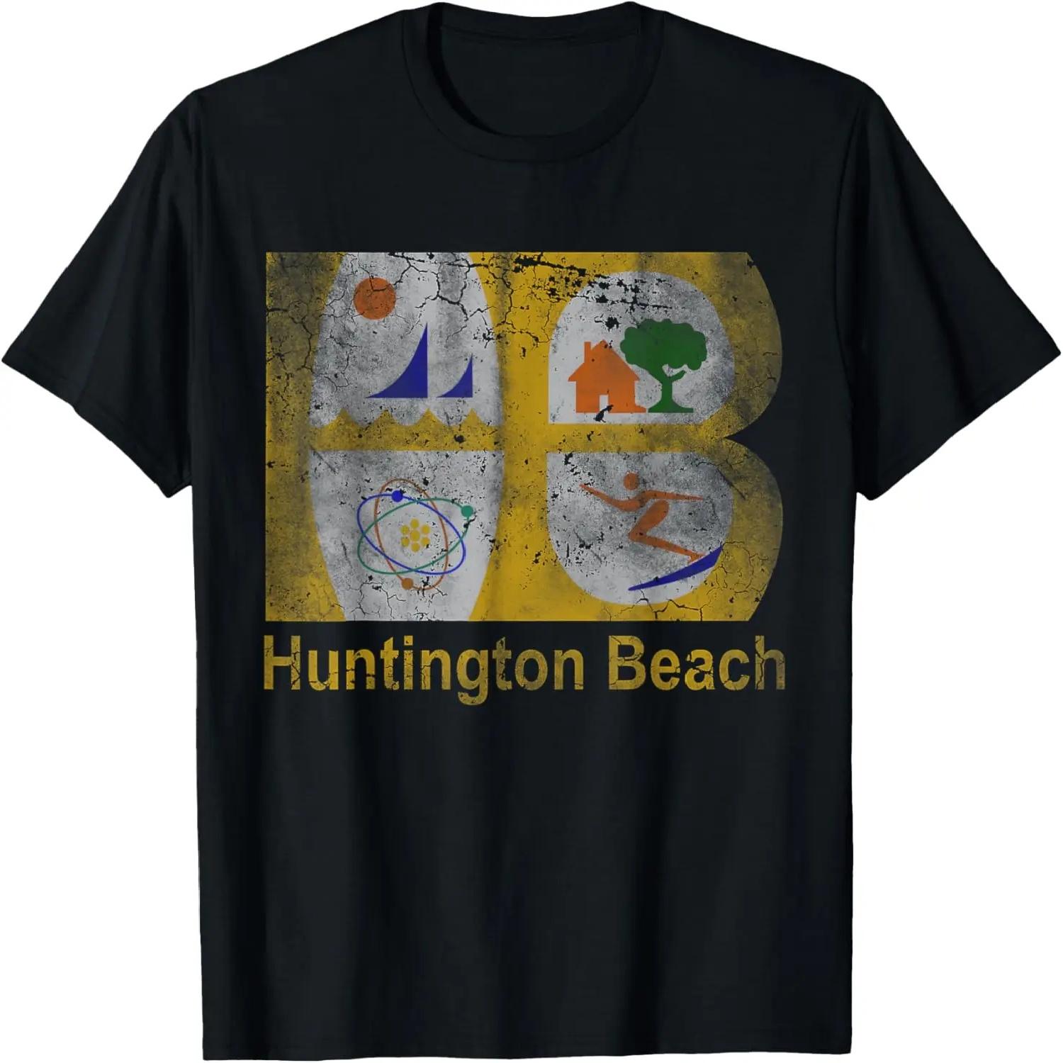 Huntington Beach Flag California Home Love Family Vacation T-Shirt S