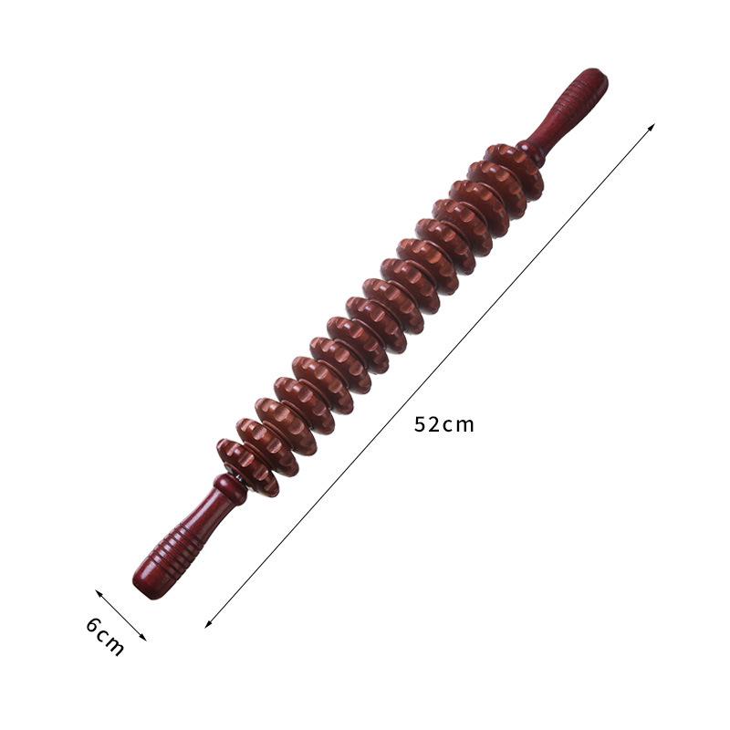 Wooden Full-Body Meridian Massage Roller for Yoga and Fitness