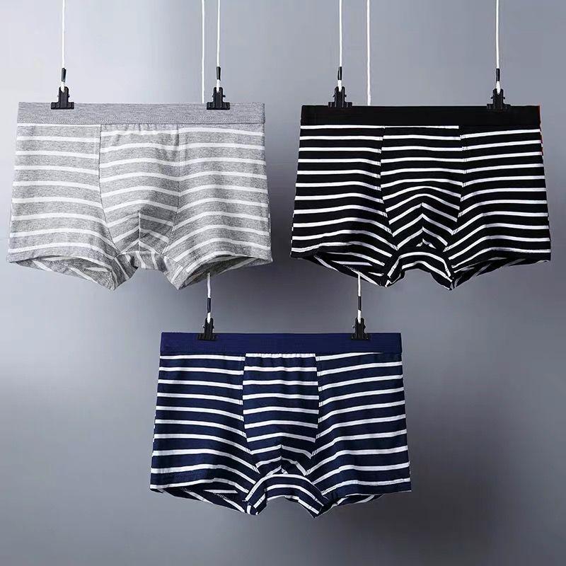 3ks Pruhované Sexy Pánské Spodní Prádlo Boxerky Kalhotky Bezešvé Pánské Spodní Prádlo Boxery Pánské Spodky Bikiny Spodní Prádlo Muž Základní