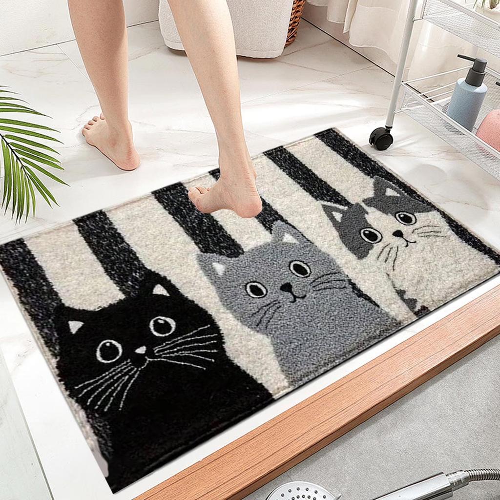 Faux Cashmere Floor Mat Bathroom Water-Absorbing Non- Mat Bedroom Bedside Rug Entrance Door Mat