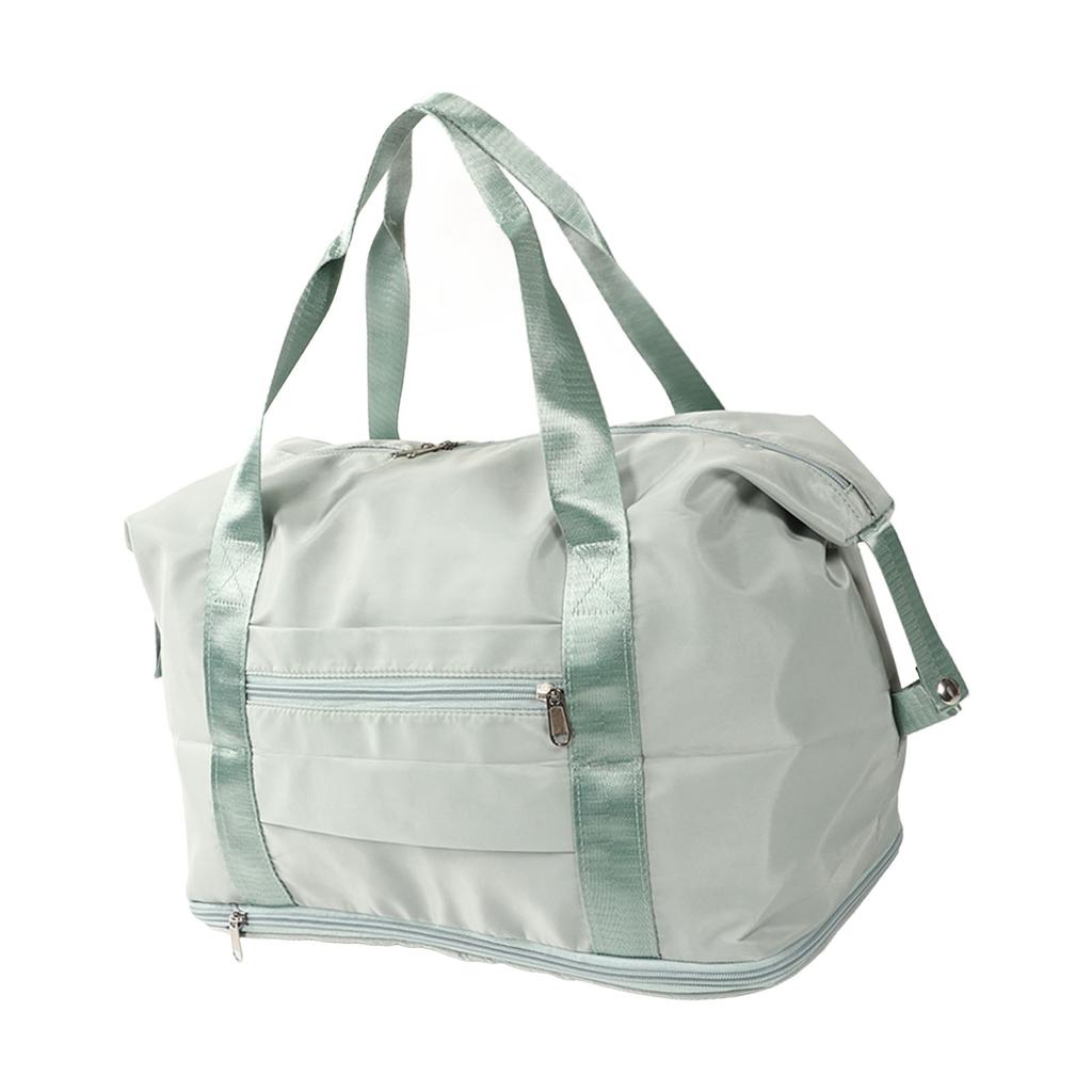 Wasserdichte Sporttasche mit Nass-Trocken-Trennung, Sport-Handtasche, großes Fassungsvermögen, faltbare Reisetasche, Grün