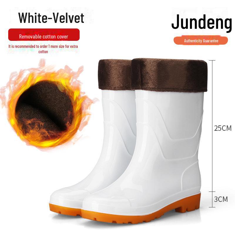 Fashionable Mid-Tube Waterproof Water Shoes - Thick-Soled, Non-Slip, Wear-Resistant, Suitable for All Seasons