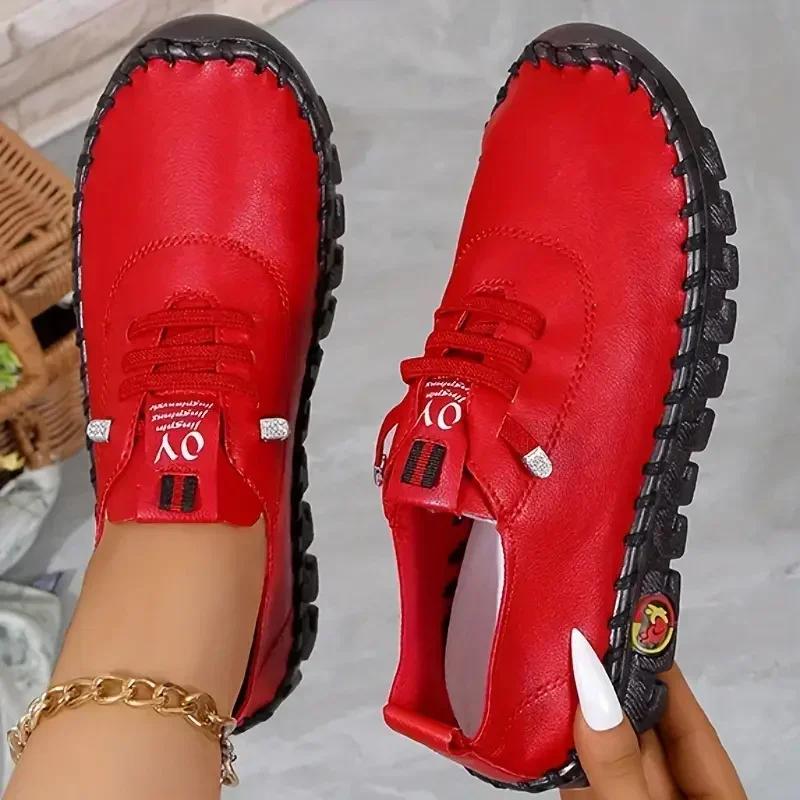 Women Sneakers 2026 New Designer Shoes Loafers Soft-soled Roman Breathable Outdoor Women Retro Big Size Single Shoes for Women