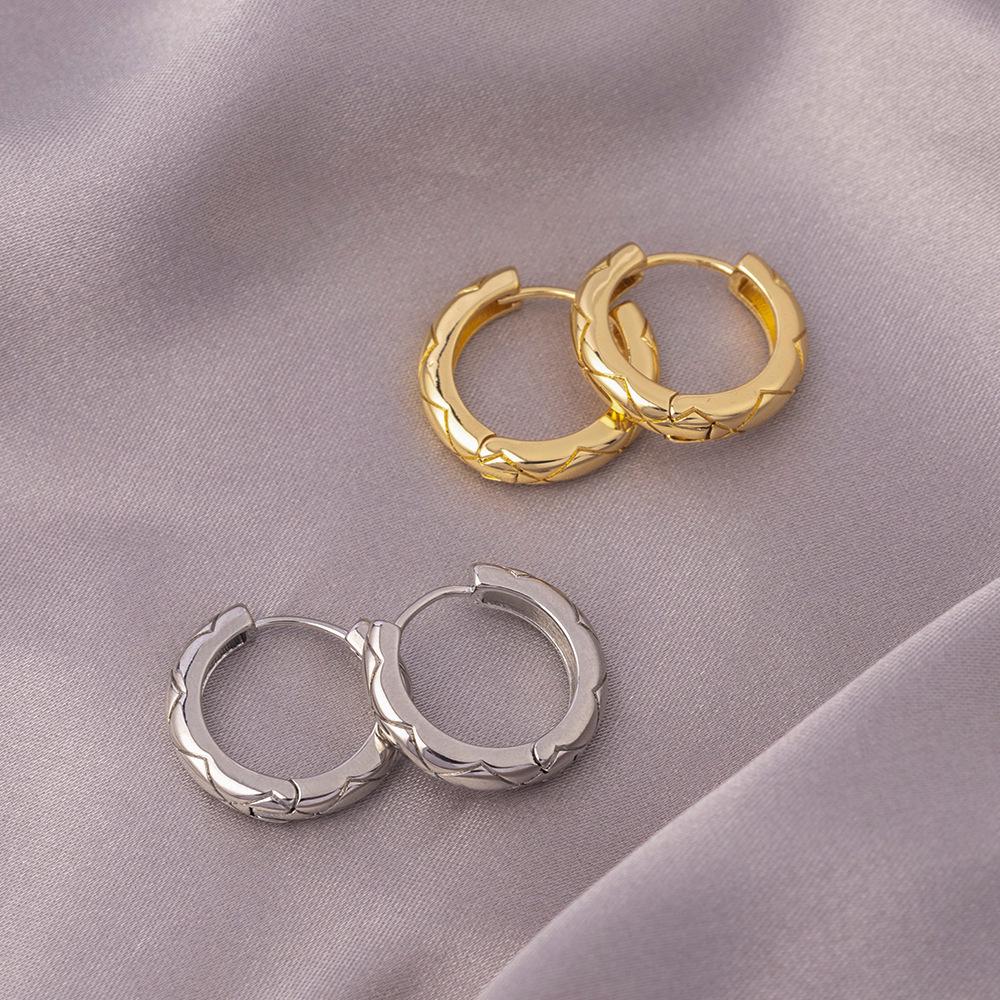 Elegant Silver Hoop Earrings for Women - Light Luxury Statement Design