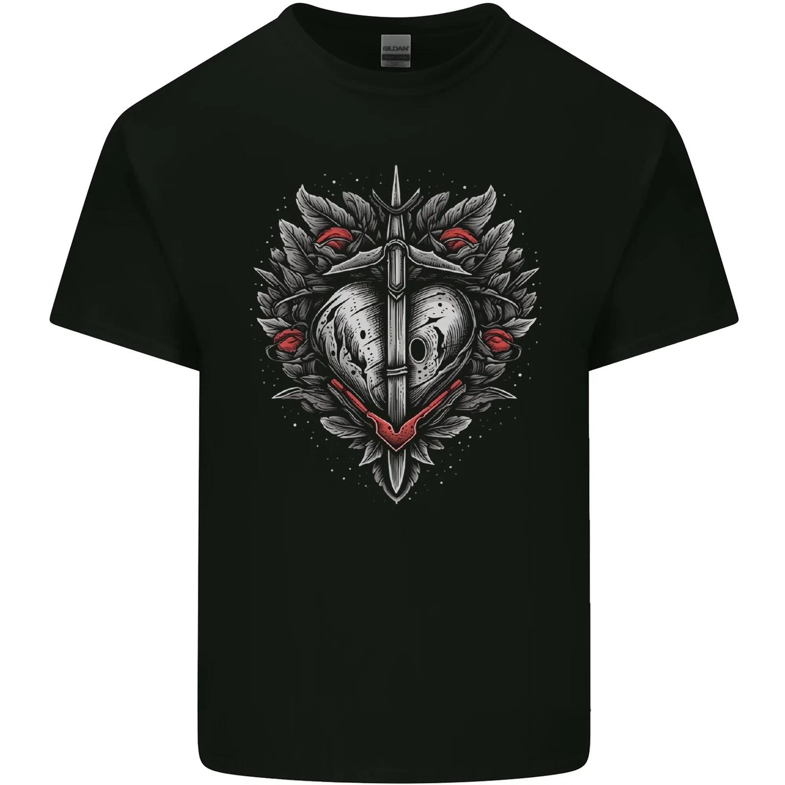 Fantasy Heart & Sword Kids T-Shirt Childrens L