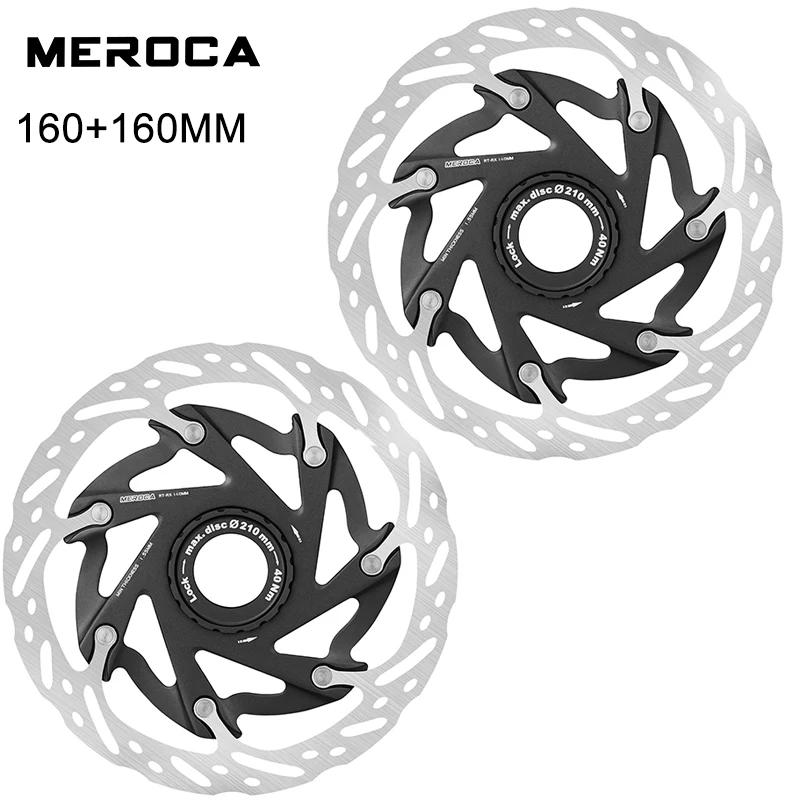 MEROCA XR Bicycle Brake Rotor 140MM 160MM Bike Centerlock Rotor Heat Dissipation Floating Rotors Cycling Parts