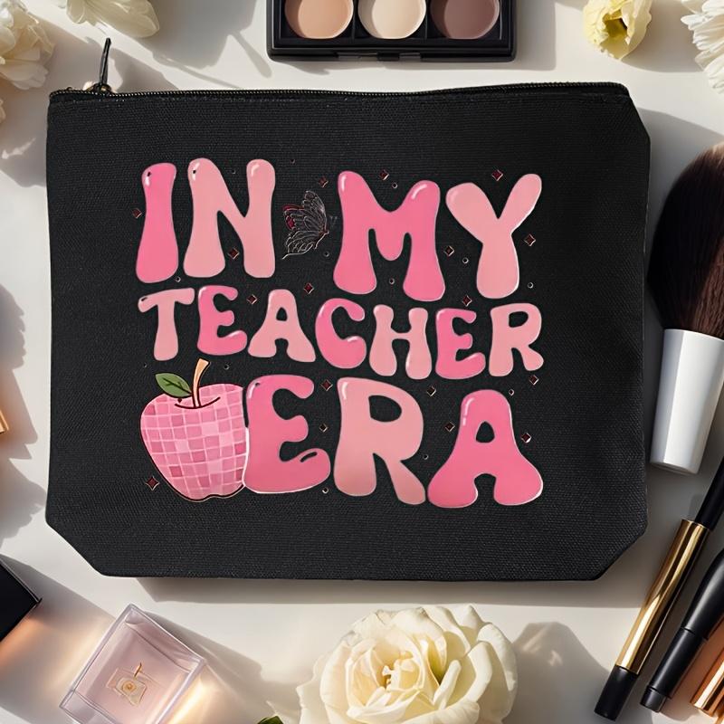A My Teacher's Cosmetic Bag.- Multifunctional Zipper Pouch, Jewelry Storage Bag, Perfect Travel Zipper Small Storage Bag.