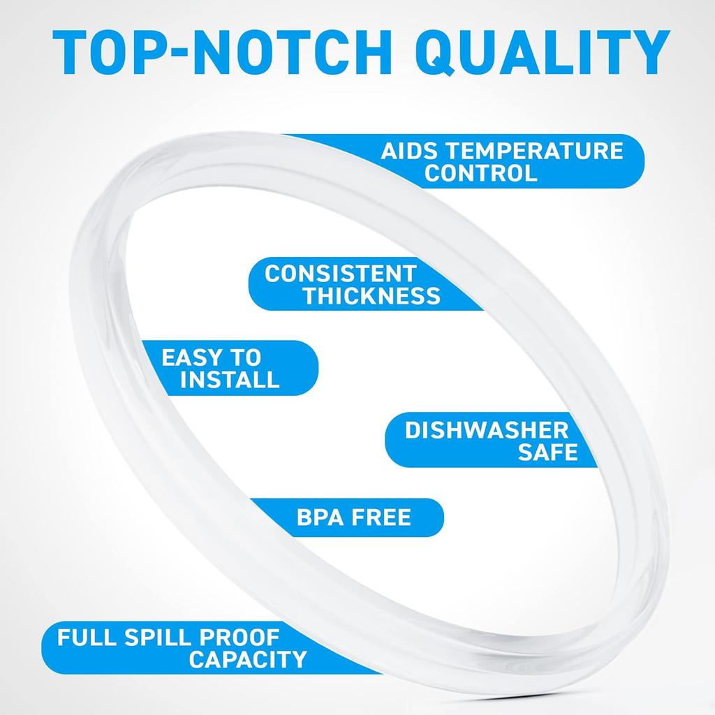 3 Pack - 20 & 10 Oz Replacement Rubber Lid Rings, 3.3 Inch Diameter Gasket Seals, White Lid Gasket Rings for Ulated Stainless Steel Tumbler Fits Yti,