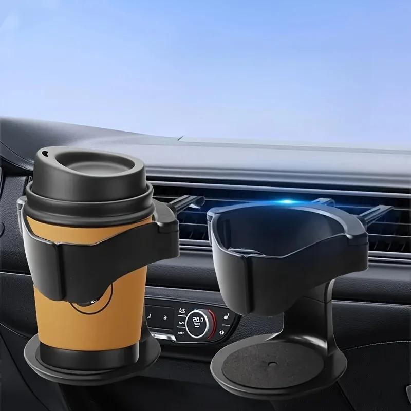 Adjustable Car Vent Cup Holder with Secure Sponge Grip Perfect for Water Bottles and Cans Easy Installation