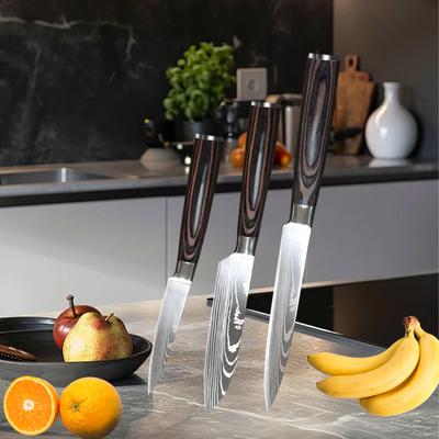 Three-piece Chef's Knife Kitchen Knife Kitchen Knife Table Knife 7cr17 Stainless Steel Kitchen Knife Paring Knife