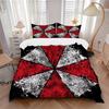 3pcs Creative Design Resident Evil Print Bedding Set (1 Cover + 2 Pillowcases, Without Inserts), This Printed Bedding Set Is Soft and Comfor