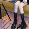Women Sweet Lace Patchwork Ruffle Frilly Over Calf Socks Japanese JK Girls Ballet Style Solid Color Long Tube Boot Socks