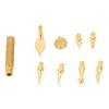 8Pcs 3D Printing Trimming Heads High Hardness Brass Easy Installation 3D Print Finishing Tool Tips with 1 Connector