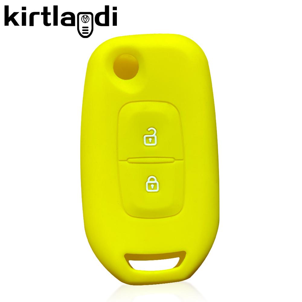 Silicone Key Cover for Renault Logan 2 Stepway Sandero Clio 5 Arkana Captur Kadjar Kwid 2023 2021 Remote Flip Folding Key Case