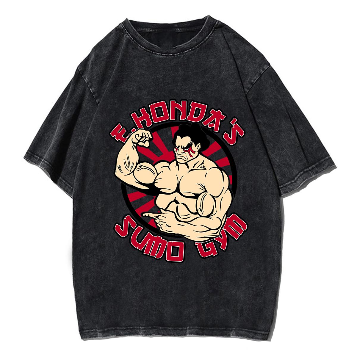 

Мода E.Honda s Sumo Gym Мужская одежда Y2K Мужская Женская Унисекс Харадзюку Футболка Уличная одежда Ретро Хлопковые футболки Топы Футболки 3XL