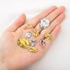 10pcs Stainless Steel 18K Plated Oval Star Heart Charms Double Hole Pendants for DIY Necklace Bracelet Jewelry Making Supplies