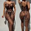Off Shoulder Open Crotch Hollow Bodystocking Sexy Crotchless Underwear Babydolls Fishnet Lingerie Women Erotic Baby Doll Dresses