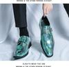 Silver Demon Color-Changing Pointed Toe Chelsea Leather Shoes for Men - Trendy, Casual, Nightclub-Ready Hairstylist Footwear.