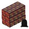 Uxcell 24-Piece Magic Dice Counter Acrylic D6 Life Token Dice Set with Pouch for Standard Card Games, Red & Black