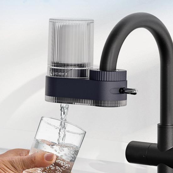 Faucet Mount Water Filter Kitchen Sink Filter Water Faucet Activated Carbon Water Faucet Filter for Reducing Chlorine Limescale Heavy Metals