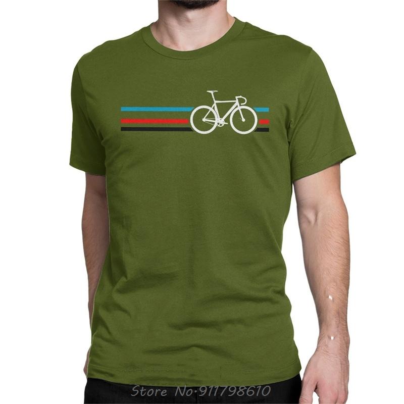Bike Stripes Velodrome Bicycle T-Shirt Men Funny Cotton O-Neck Tee tShirt Classic Short Sleeve T Shirt Gift Tops Streetwear