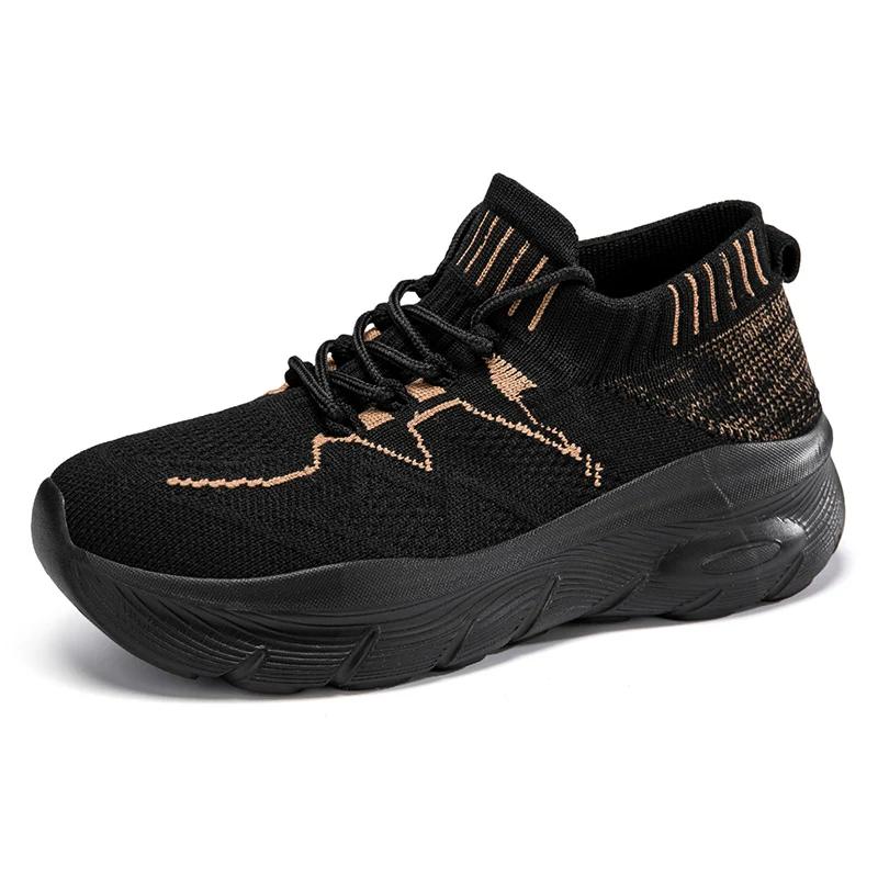 PU Leather Thick-heeled Black Basketball For Women Mary Jane Wemen Shoes Comfortable Woman Sneakers Sports Low Cost Obuv
