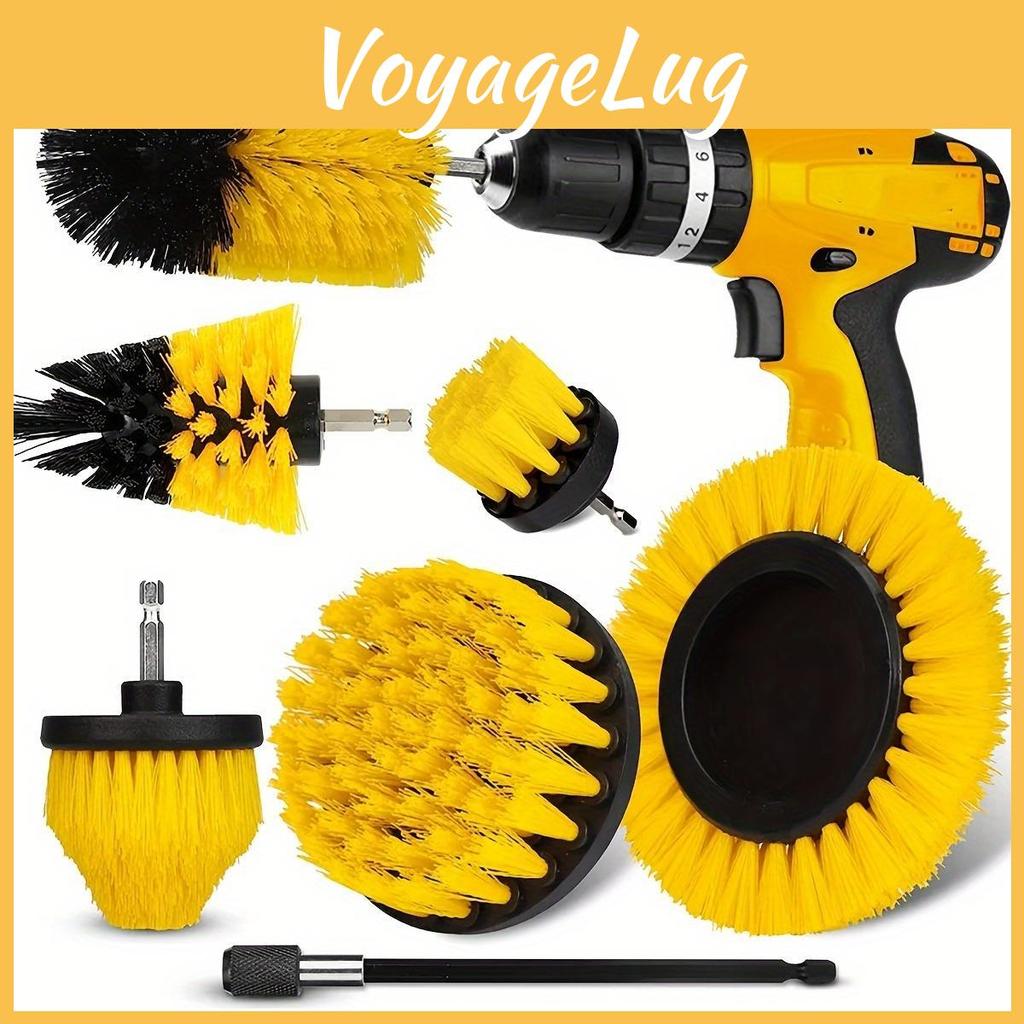 Kit Brush Drill Attachment Allinone For Deep Cleaning Perfect For Grout Tiles And Car Interiors