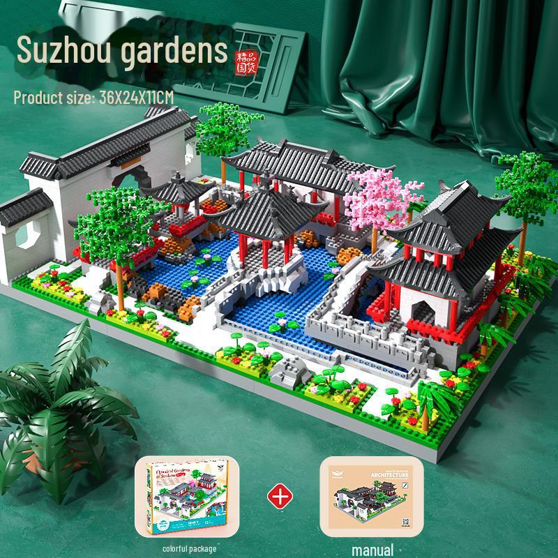 Compatible Suzhou Gardens Ancient Style Building Blocks - Educational Assembly Toy for Children