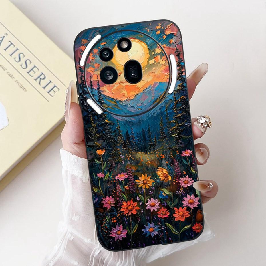 Fashion Painting Phone Case For Nothing Phone (3a) Pro Black Silicone Soft Cover For Nothing Phone3a 3a Pro Cases Bumpers
