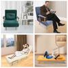 68x190cm Convertible Iron Sofa Bed,Orange/Off-white/Grey/Green Rectangular Sofa Chair Bed Floor Standing for Indoor Places
